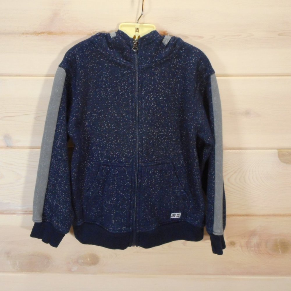 Beverly Hills Polo Club Little Boys Size M 5/6 Navy Blue Hoodie Sweatshirt Zip